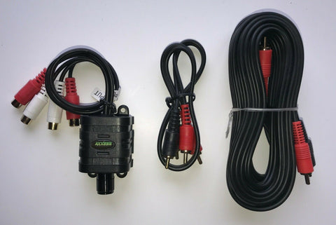 Universal Car Bass Amplifier Remote Level Control Knob Stereo RCA Input & Output