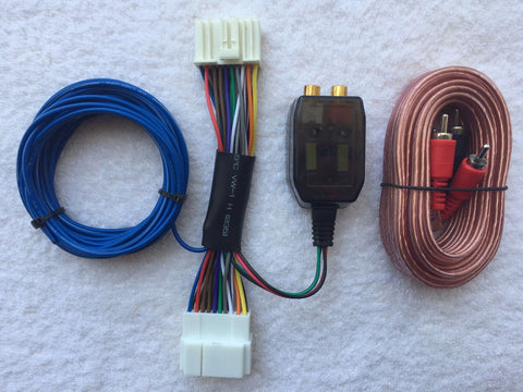Honda Acura Factory Radio Add A Subwoofer Amplifier Plug & Play Wire Harness RCA