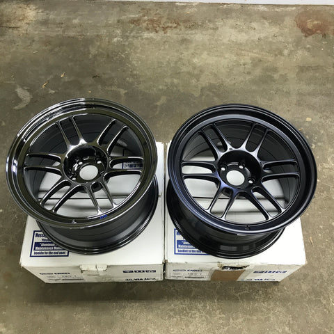 Enkei RPF1 18x10.5 5x114.3 ❗️Scratch & Dent❗️SBC Chrome Black