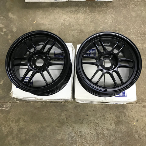 PAIR(2) Enkei RPF1 18x8.5 5x114.3 ET30 Black ❗️Scratch & Dent❗️