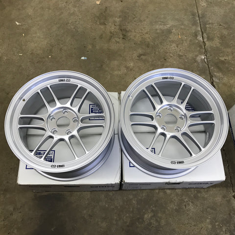 PAIR(2) Enkei RPF1 18x9 ET35 5x114.3 Silver ❗️Scratch & DENT❗️