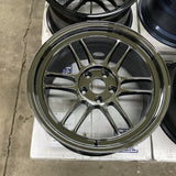 QTY 4 Enkei RPF1 18x9.5 5x114.3 38mm Chrome Black Blue Minor *Scratch & Dent*